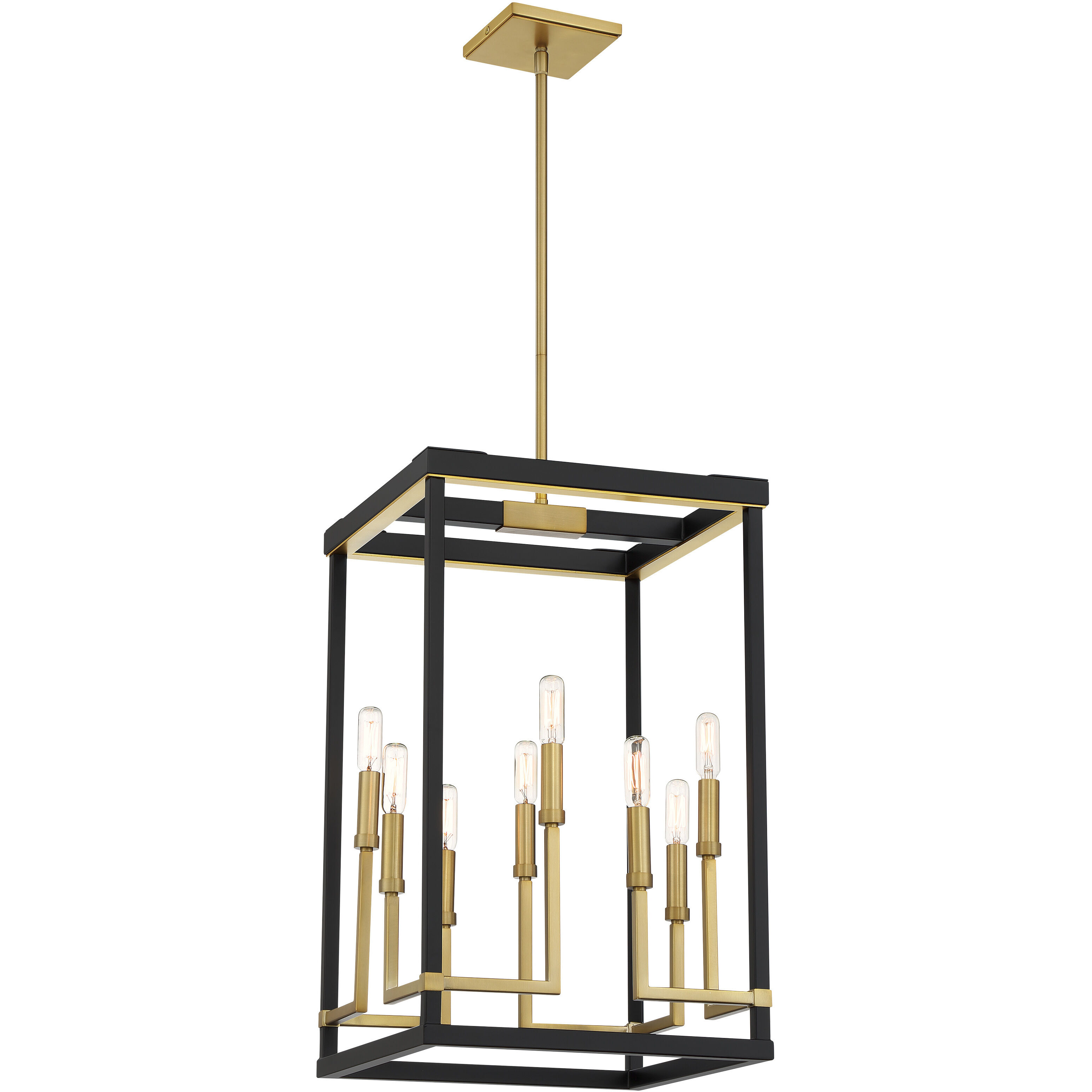 Union Estates 8 Light 14 inch Coal And Soft Brass Pendant Ceiling Light