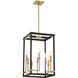 Union Estates 8 Light 14 inch Coal And Soft Brass Pendant Ceiling Light