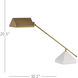 Repertoire 20.25 inch 7 watt Antique Brass and White Desk Lamp Portable Light