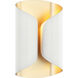 Ripcurl 2 Light 7.13 inch White Wall Sconce Wall Light