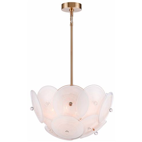 Tallulah 6 Light 24 inch Lacquered Gold Pendant Ceiling Light, Converts to Semi Flush