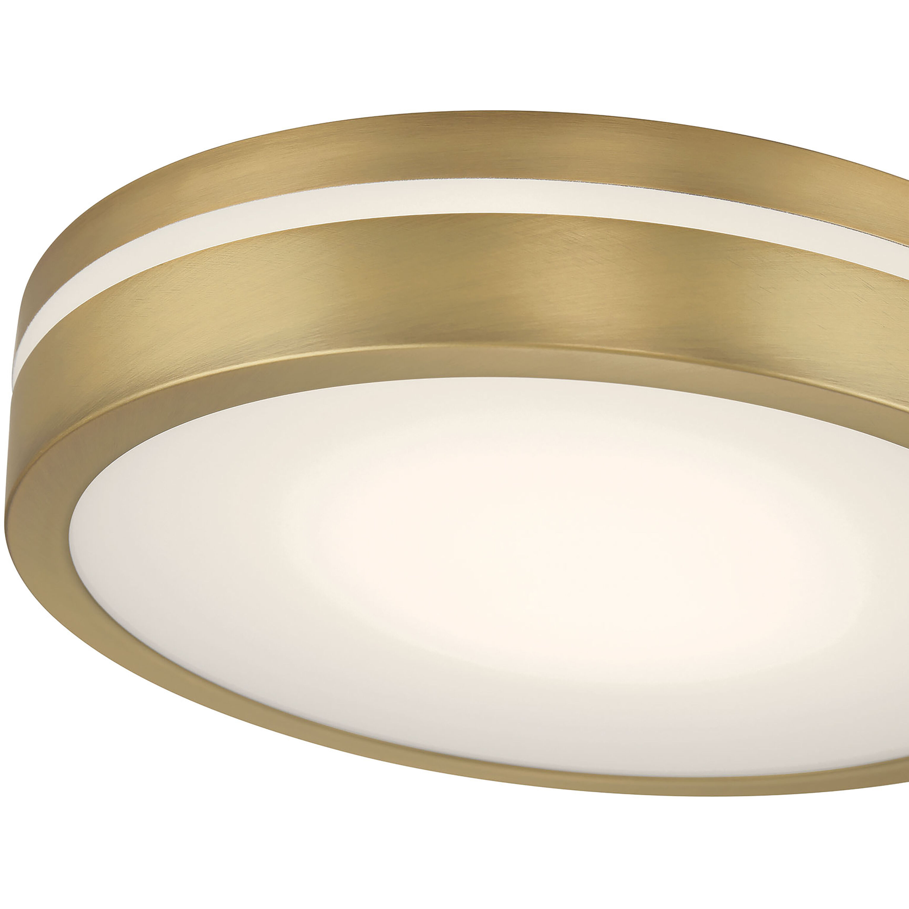 Soltra LED 13 inch Vintage Brass Flush Mount Ceiling Light