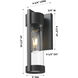 Stratford 1 Light 10.5 inch Matte Black Outdoor Sconce in Clear Glass
