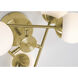 Pearl 5 Light 15.86 inch Satin Brass Semi-Flush Mount Ceiling Light
