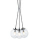 The Bougie 3 Light 13 inch Chrome Pendant Ceiling Light in Chrome and Clear