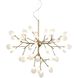 Hydrangea Bloom 35 Light Gold Pendant Ceiling Light