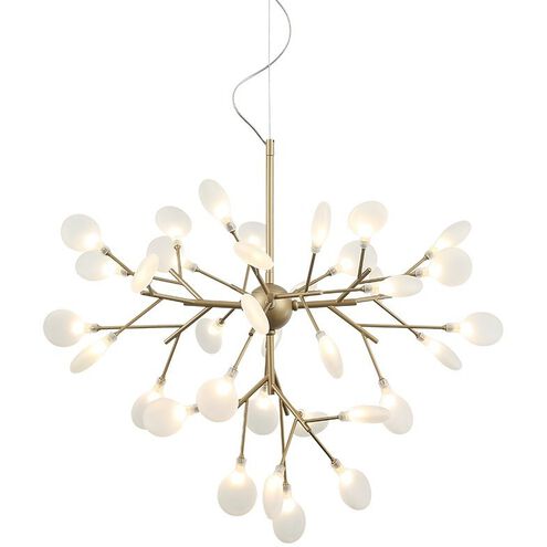 Hydrangea Bloom 35 Light Gold Pendant Ceiling Light