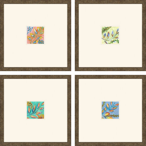 Florals Collection Blue Framed Art