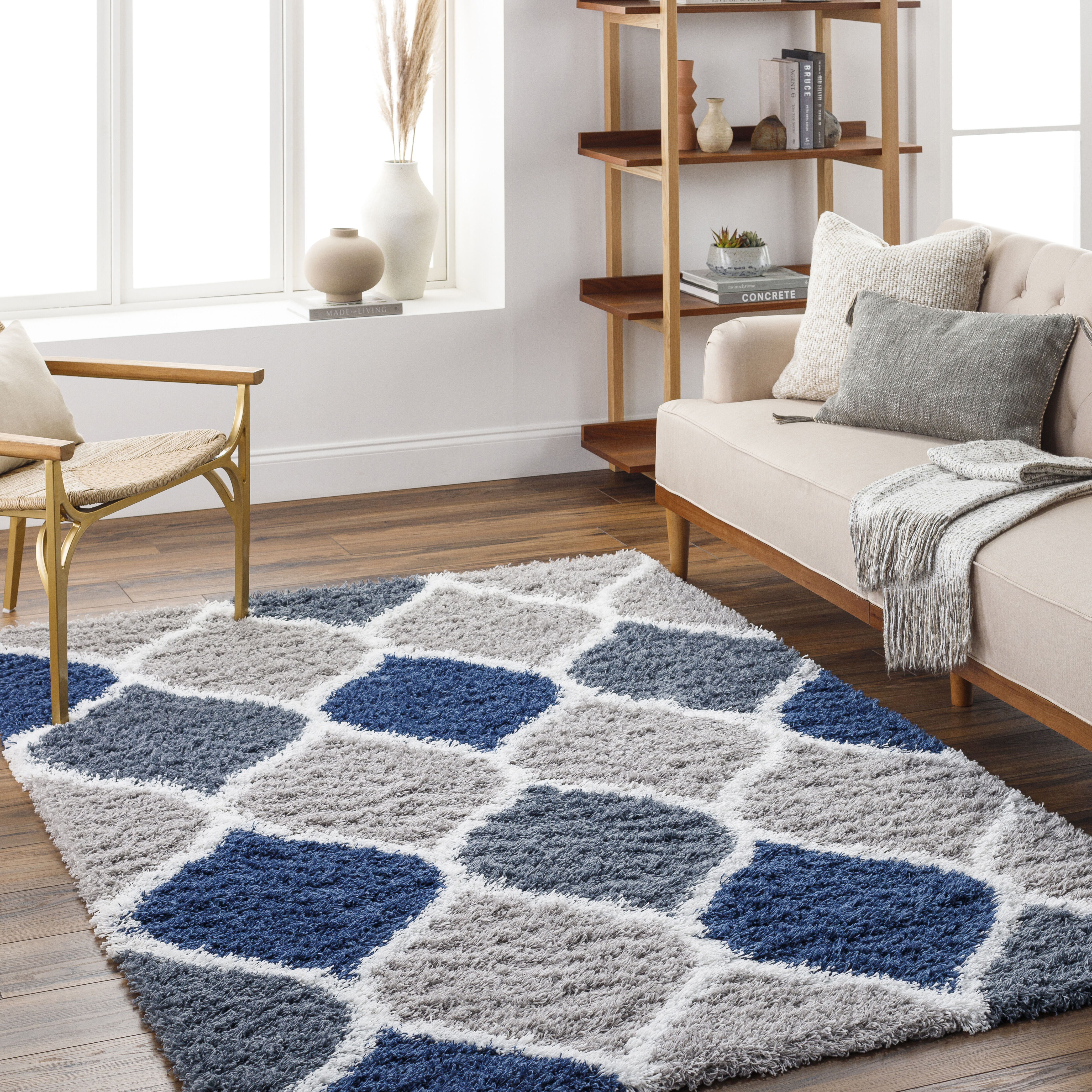 Urban Shag 114 X 79 inch Light Gray Rug, Rectangle