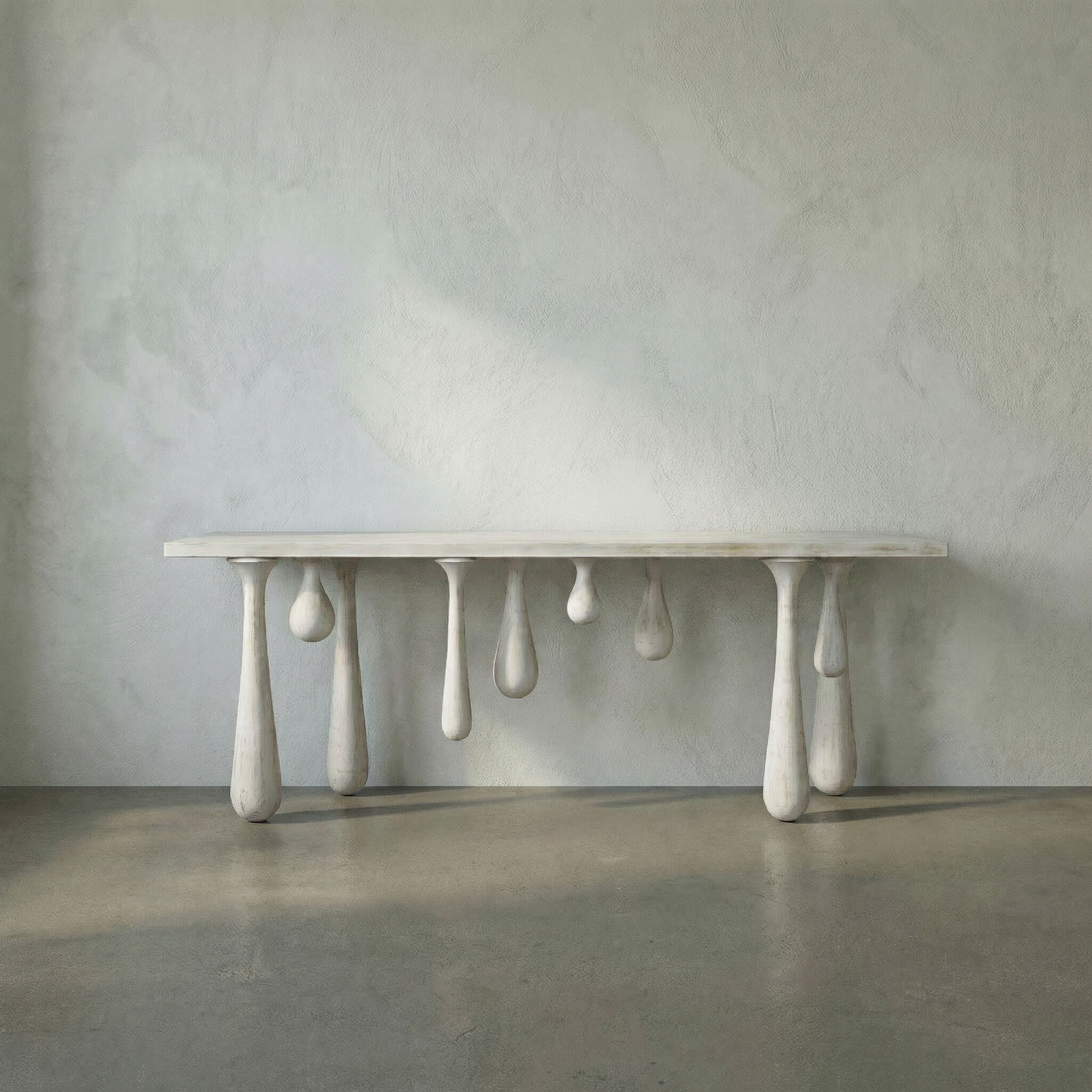 Drop 76 X 20 inch White Wash Console