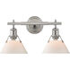 Yep Orwell Vanity Wall Light in Pewter, Opal Glass