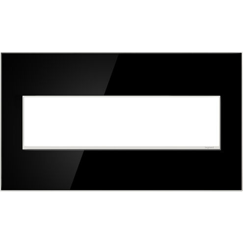 Adorne Mirror Black Wall Plate, 4-Gang