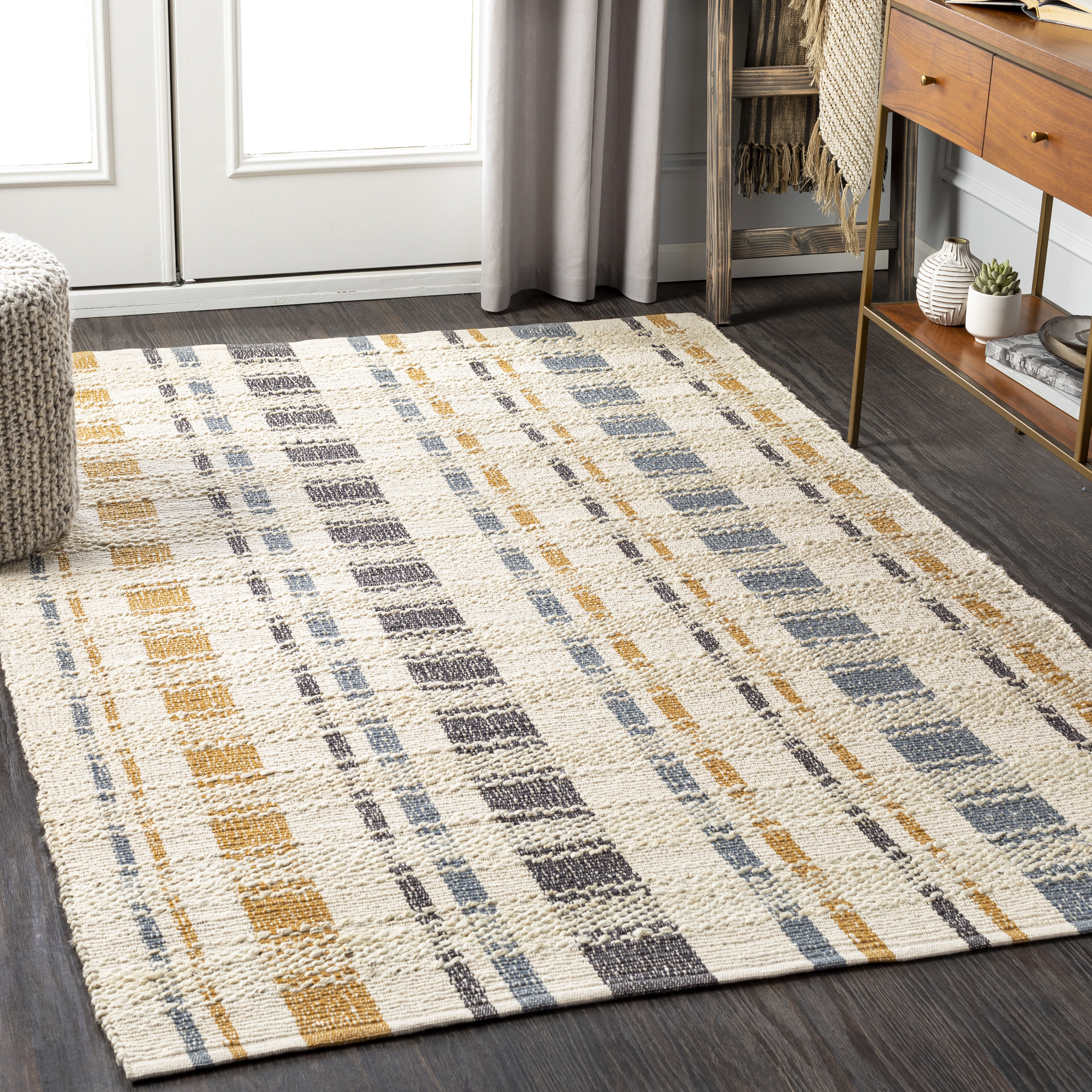 Lexington 90 X 60 inch Light Beige Rug in 5 x 8, Rectangle