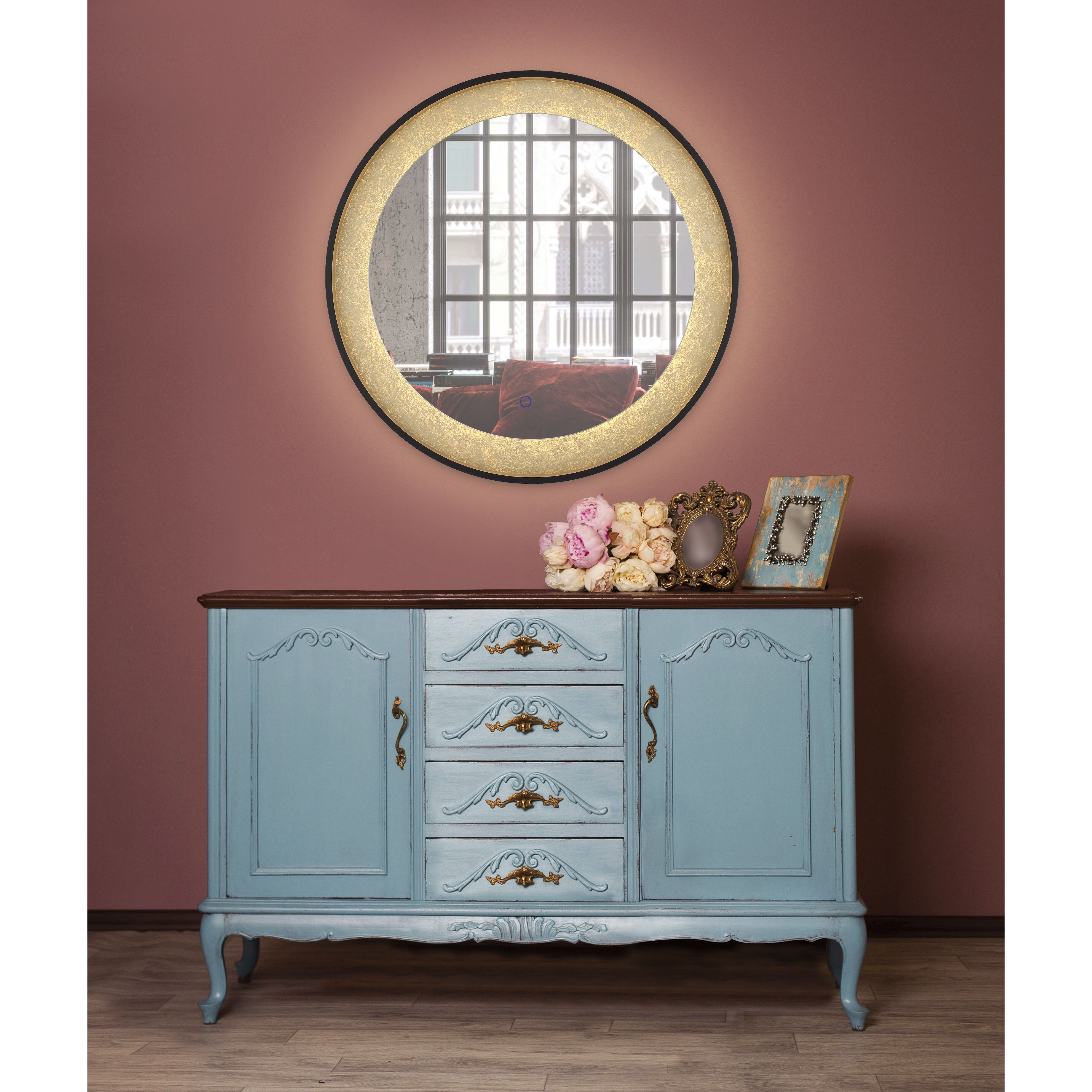 Anya 30 inch Black Mirror