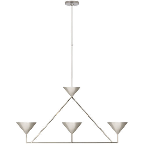 Paloma Contreras Orsay LED 43.75 inch Polished Nickel Linear Chandelier Ceiling Light, Medium