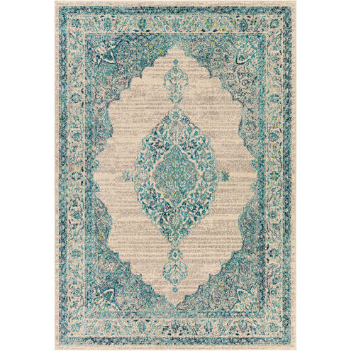 Morocco 36 X 24 inch Teal; Multicolored Rug in 2 x 3
