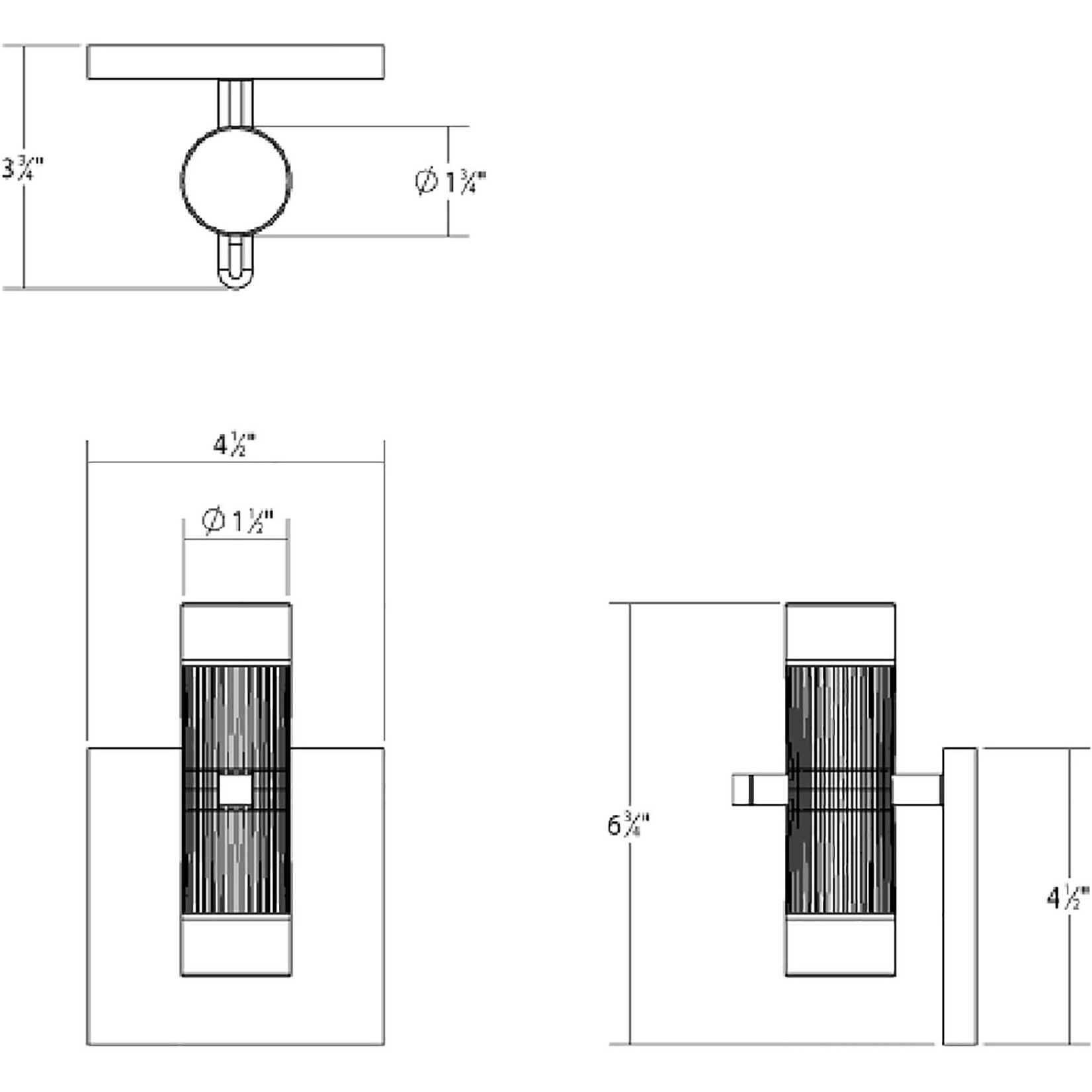 Suspenders LED 2 inch Satin Black ADA Modular Wall Mount Wall Light