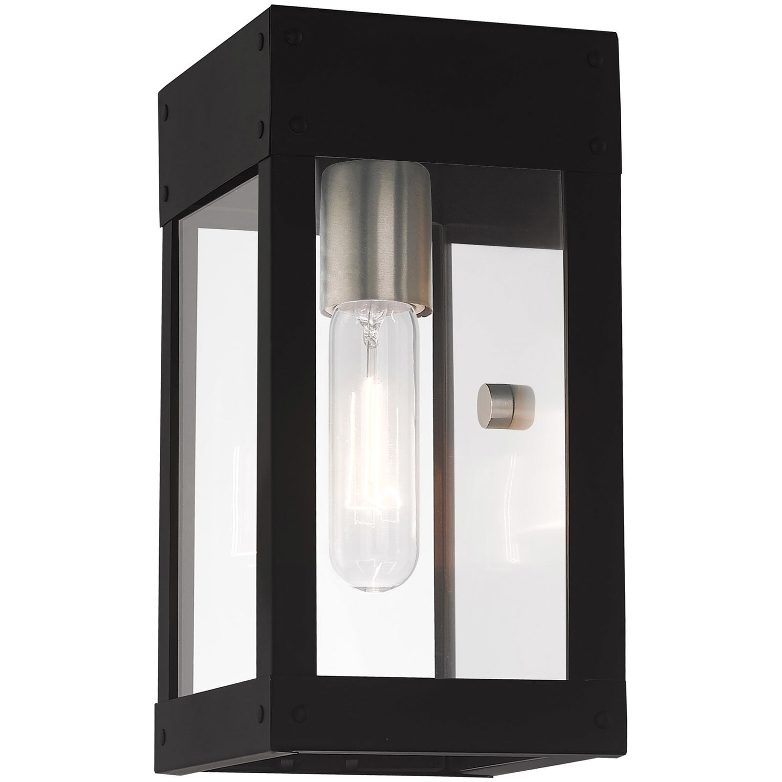 Barrett 1 Light 10 inch Black Outdoor Wall Lantern