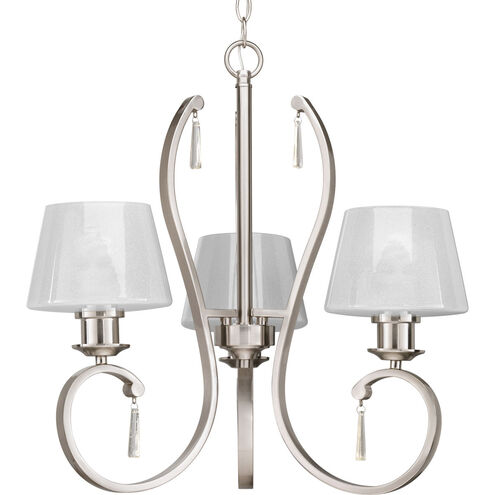 Dazzle 3 Light 23 inch Brushed Nickel Chandelier Ceiling Light