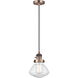 Franklin Restoration Olean 1 Light 6.75 inch Antique Copper Mini Pendant Ceiling Light in Incandescent, Seedy