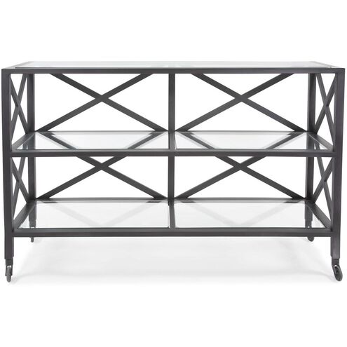 Doshi 51 inch Matte Black Rolling Console