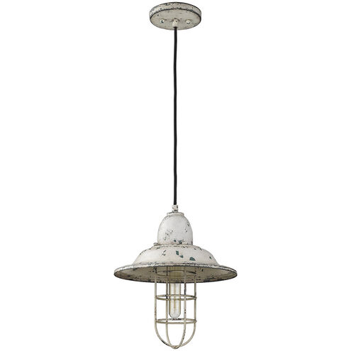 Iris 1 Light 12 inch Aged Ivory Pendant Ceiling Light