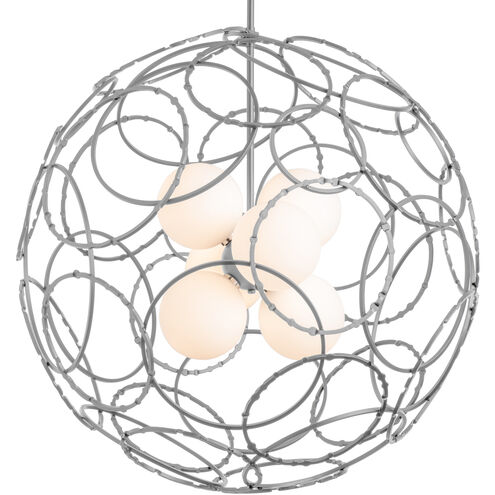 Olympus 6 Light 31 inch Vintage Platinum Pendant Ceiling Light