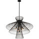 Alito 8 Light 35 inch Matte Black Chandelier Ceiling Light