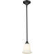 Lagoon 1 Light 6 inch Matte Black Pendant Ceiling Light