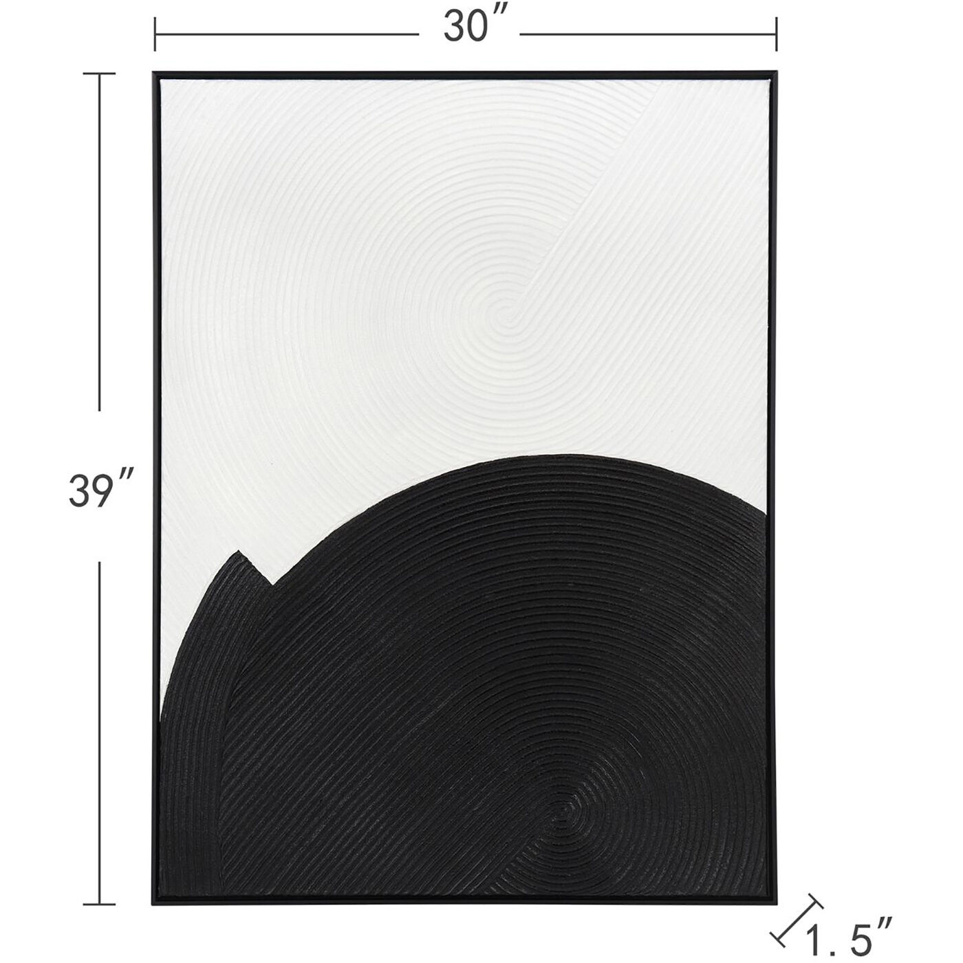 Cameron Black and Ivory Wall Art