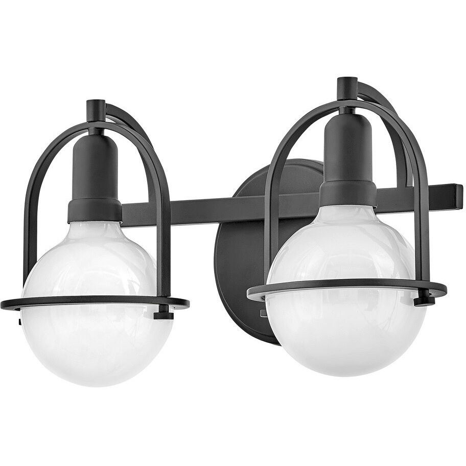 Somerset 2 Light 16 inch Black Vanity Light Wall Light
