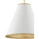 Pierrepont 1 Light 22 inch Painted Gesso White Pendant Ceiling Light, Large