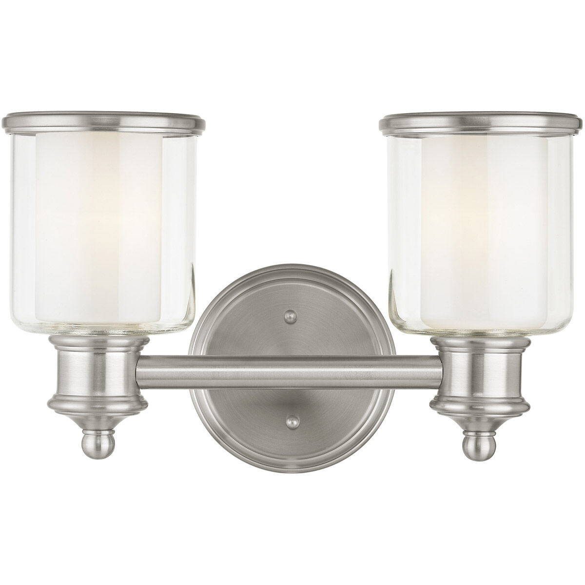 Middlebush 2 Light 15 inch Brushed Nickel Bath Vanity Wall Light