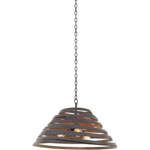 Tempest 3 Light 26 inch Bronze Gold Pendant Ceiling Light