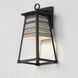 Shutters 1 Light 18 inch Weathered Zinc and Black Outdoor Wall Mount