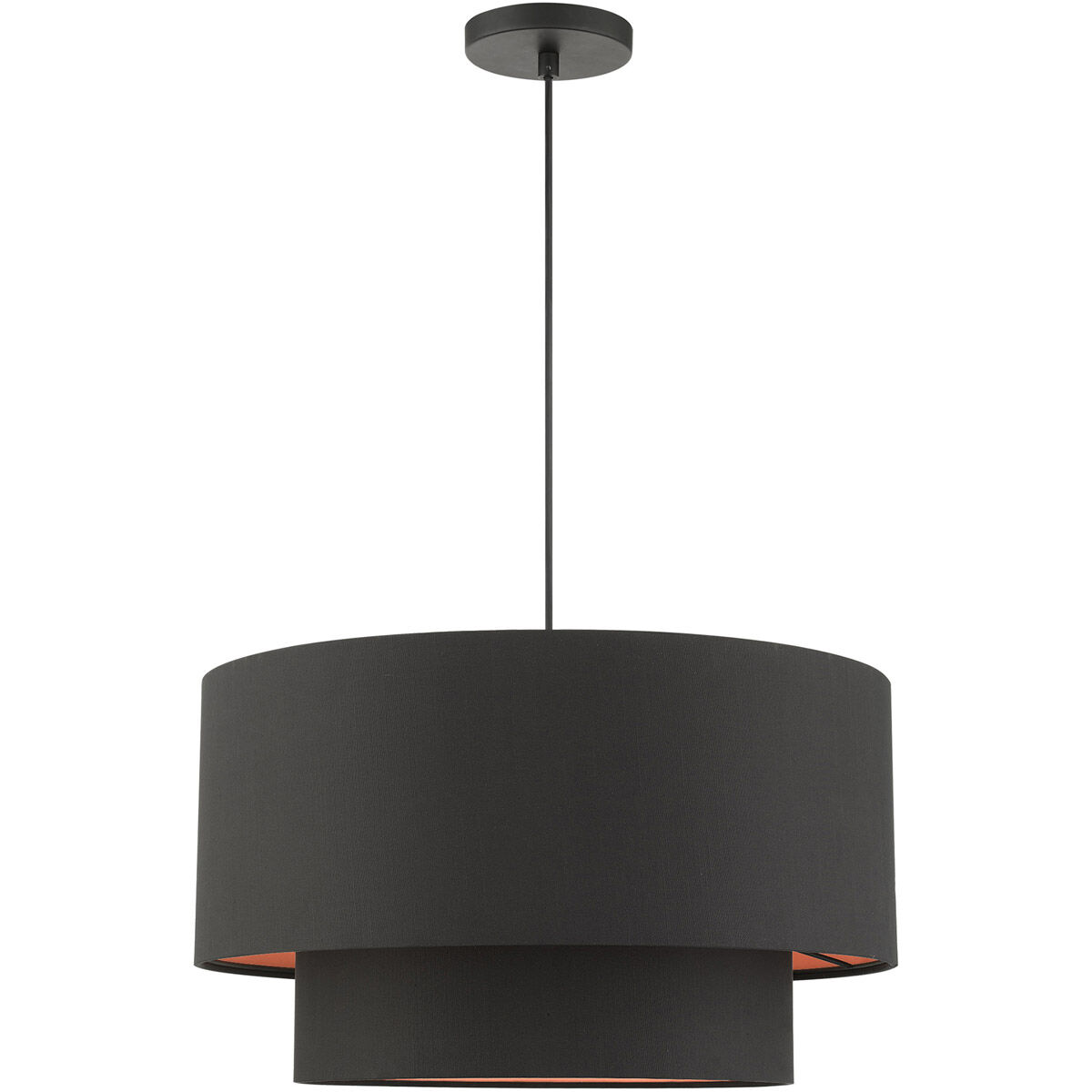 Sentosa 3 Light 20 inch Black Pendant Ceiling Light