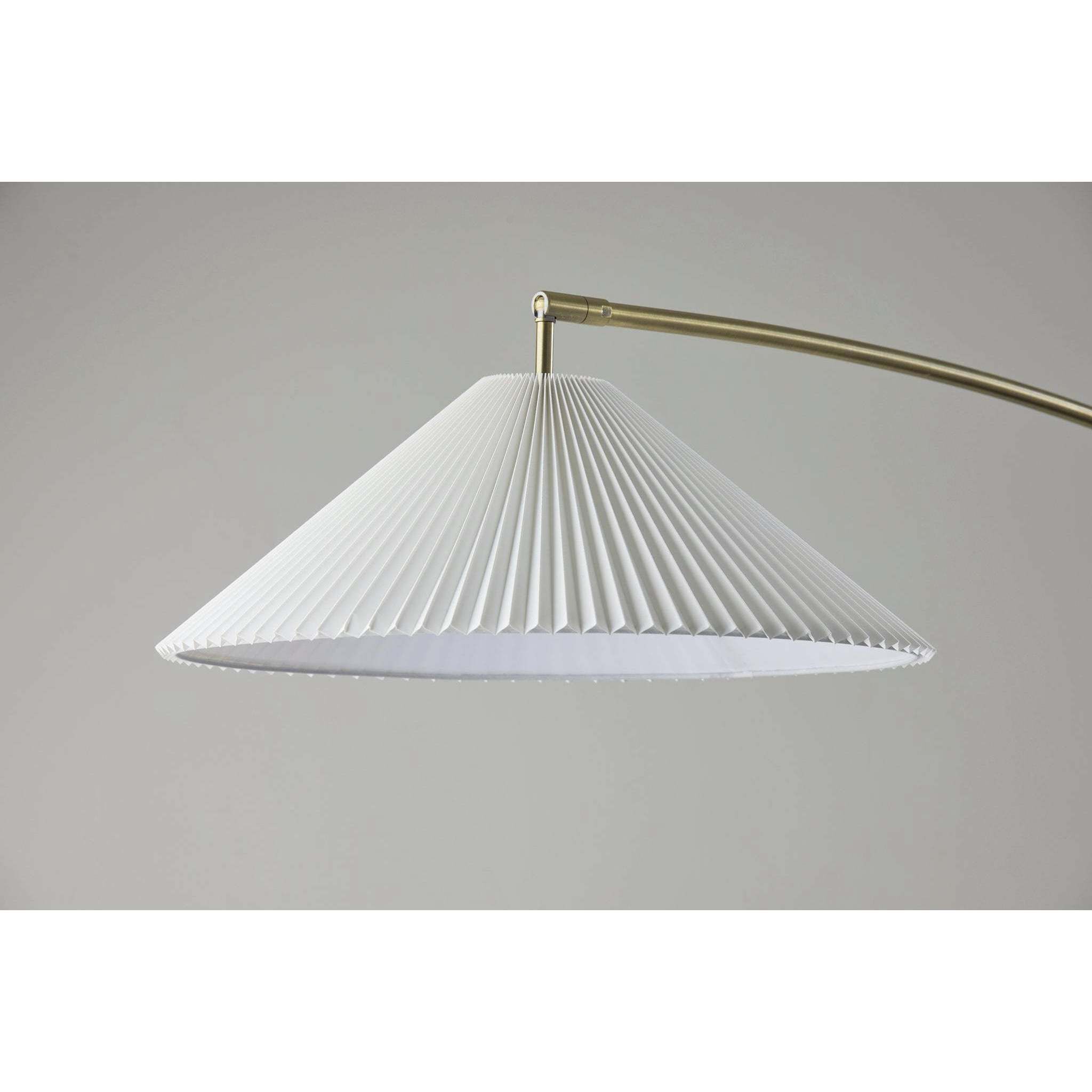 Leroy 66 inch 150.00 watt Black and Antique Brass Arc Floor Lamp Portable Light