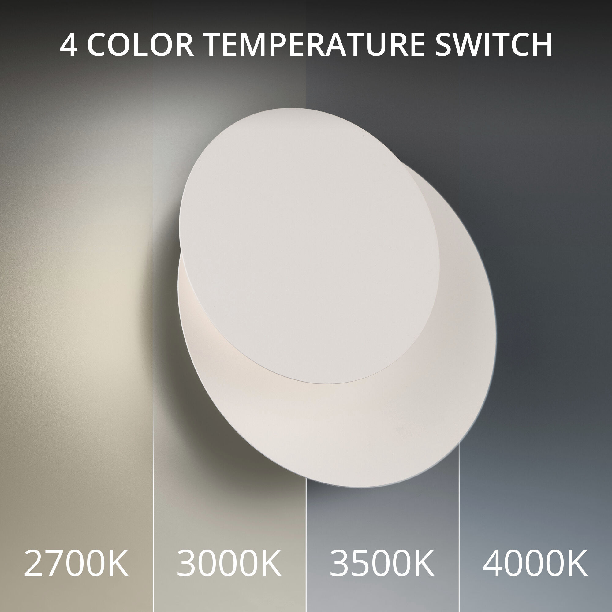 Moonglow Wall Sconce Wall Light in 2700K, White, dweLED