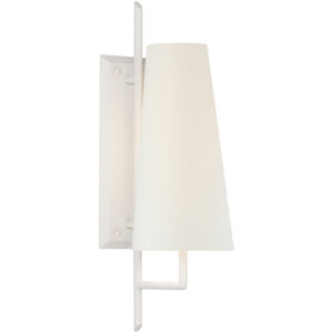 Chapman & Myers Ashton LED 6 inch Plaster White Single Sculpted Sconce Wall Light, Large