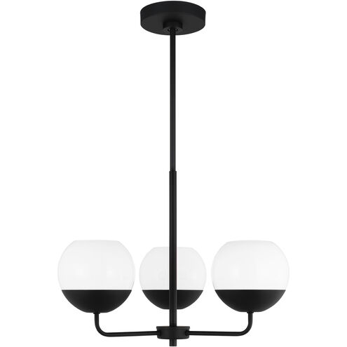Alvin 3 Light 20.25 inch Midnight Black Chandelier Ceiling Light