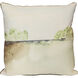 Verdant Field 24 inch Fresh Green and Soft Ivory and Muted Moss Pillow in 24" x 24"