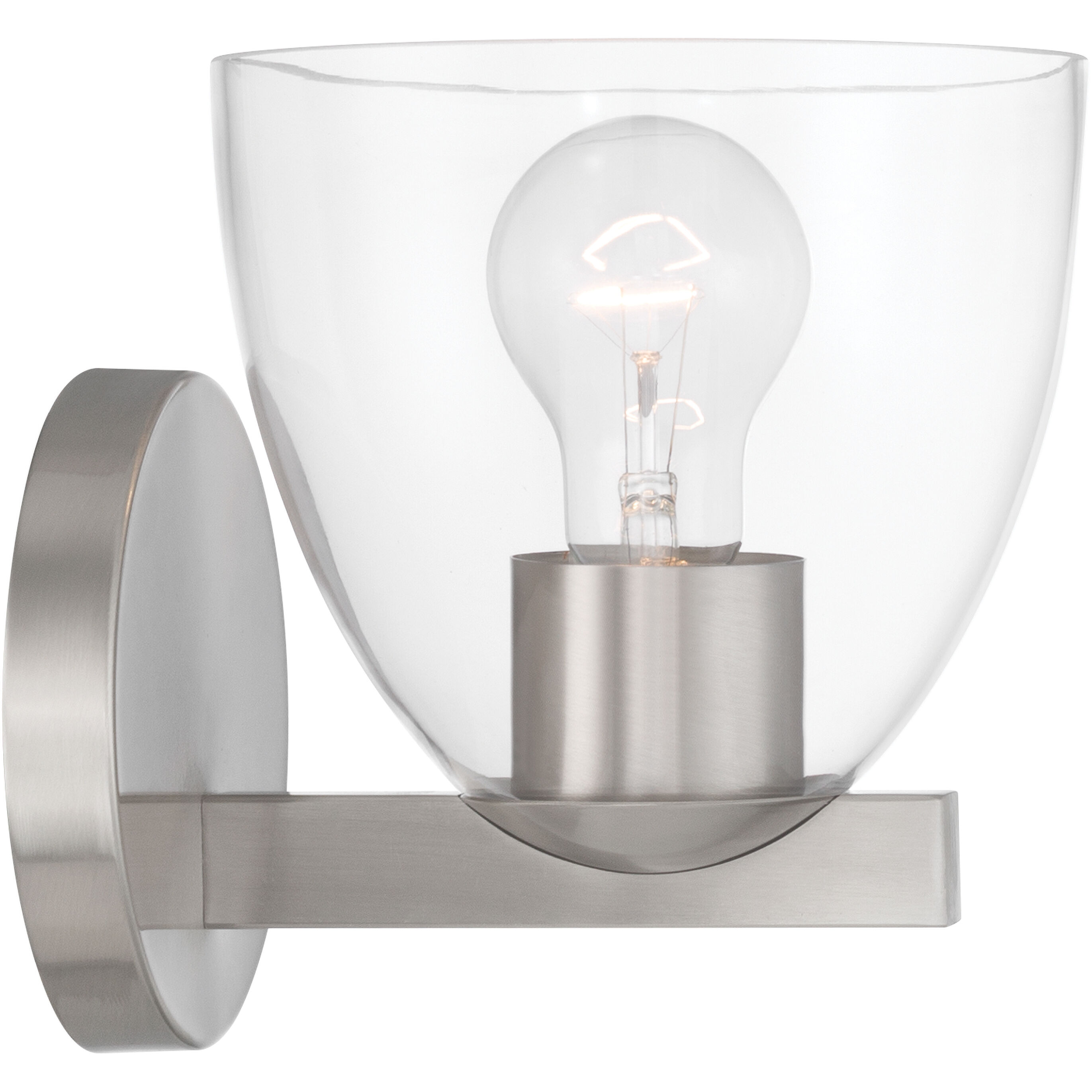 Noellea 1 Light 6.5 inch Brushed Nickel Bath Sconce Wall Light