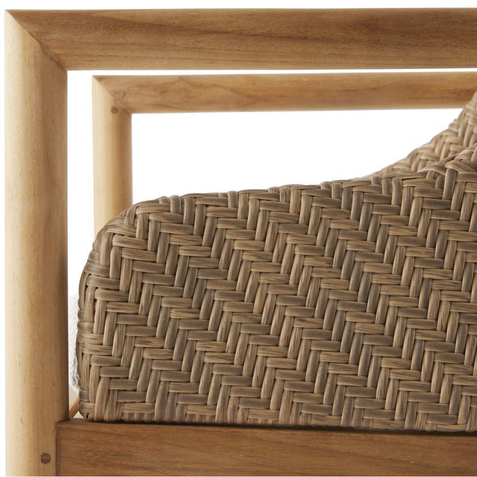 Chilton Pearl and Dark Blonde with Natural Teak Outdoor Dining Chair