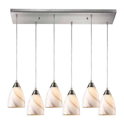 Ploperro 6 Light 30 inch Satin Nickel Multi Pendant Ceiling Light, Configurable