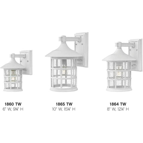 Freeport Coastal Elements Outdoor Wall Mount Lantern in Textured White