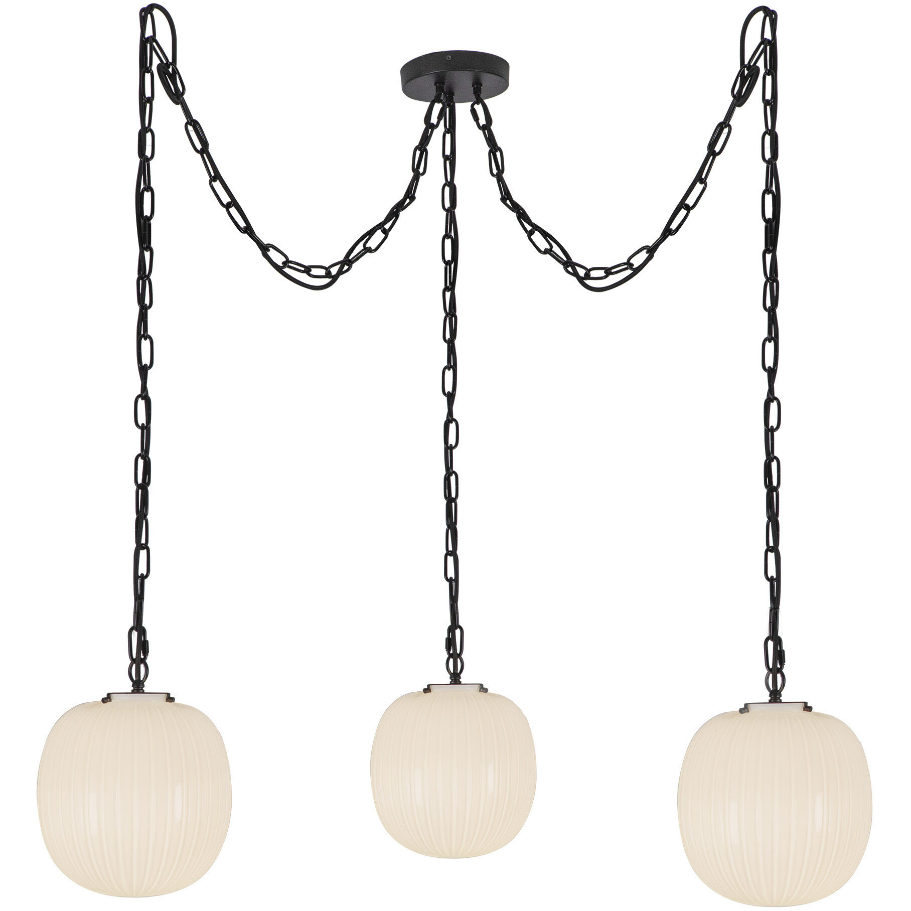 Alora Mood Cherise Multi Pendant Ceiling Light in Matte Black