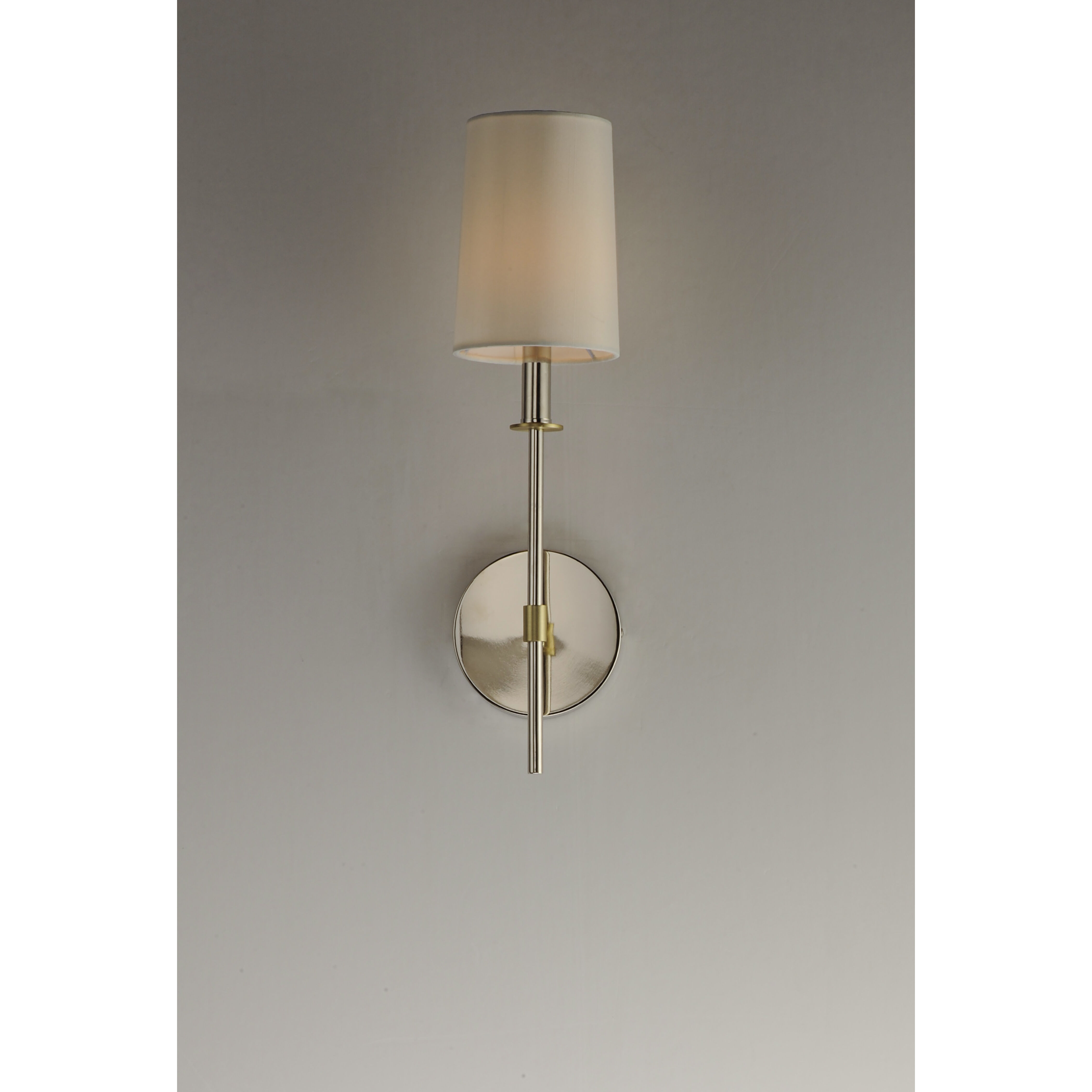 Uptown 1 Light 5 inch Satin Brass/Polished Nickel Wall Sconce Wall Light