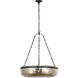 Chapman & Myers Lorford LED 27.75 inch Aged Iron Chandelier Ceiling Light, Medium