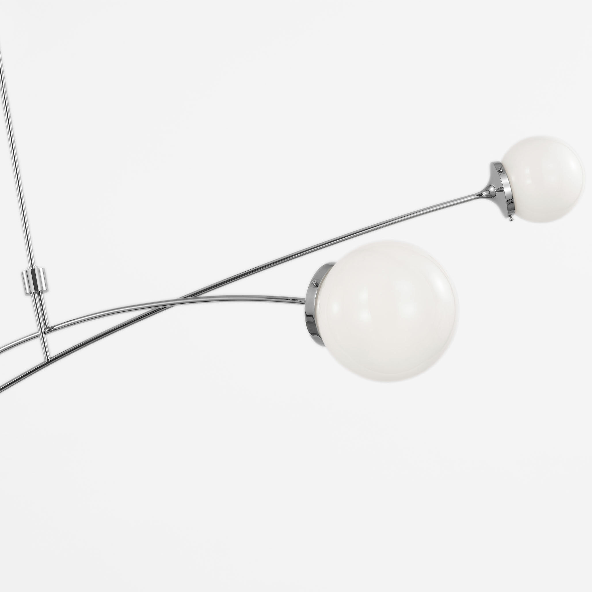 kate spade new york Prescott LED 62.25 inch Polished Nickel Linear Chandelier Ceiling Light in White Glass