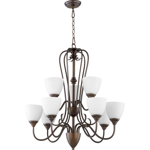 Powell 9 Light 29 inch Oiled Bronze Chandelier Ceiling Light